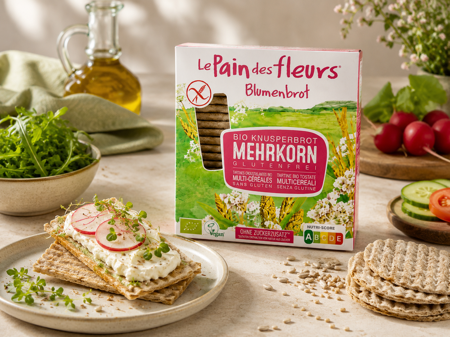 Bezlepkový CHLEBÍČEK VÍCEZRNNÝ veganský bez kvasnic BIO 150 g – Le Pain Des Fleurs